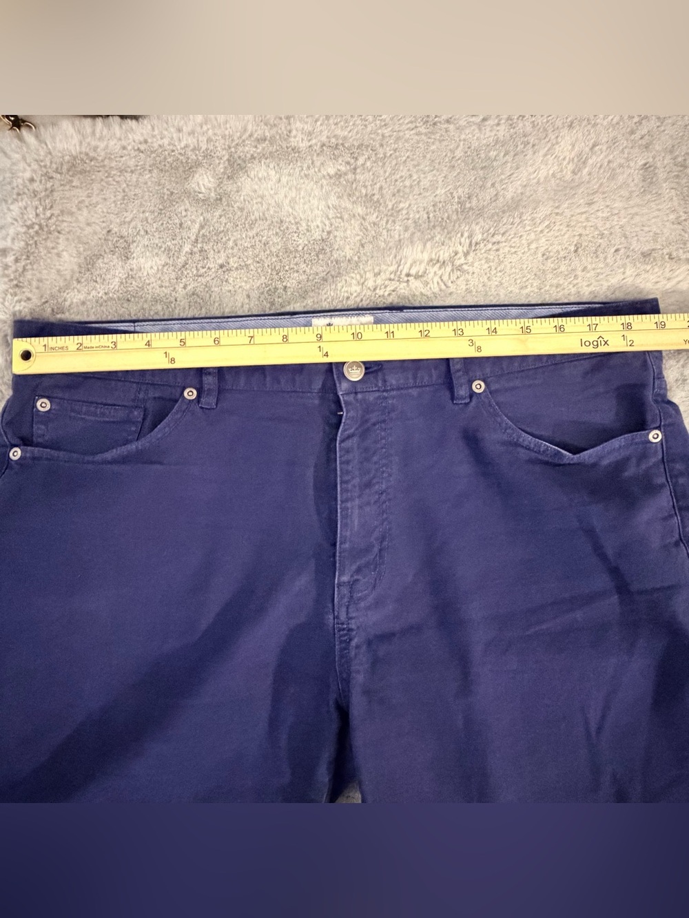 Peter Millar Men's luxury Blue Pants Size 38 Preowned - Picture 7 of 8